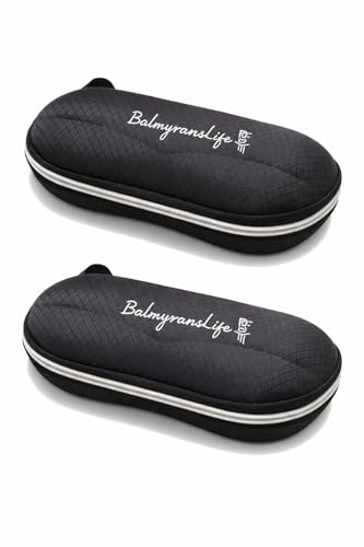 BalmyransLife 2x-Set Brillenetui Brillenbeutel Brillentuch Hartschale Brillenbox Brillenschutz