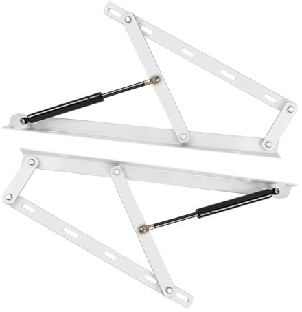 Kit Di Sollevamento per Letto Contenitore da 2Pezzi, Cerniere con Molla a Gas Per Box Letto Pesanti, Set di Cerniere Per Telaio Letto con Contenitore Sollevabile, Asta di supporto idraulico,Resistente