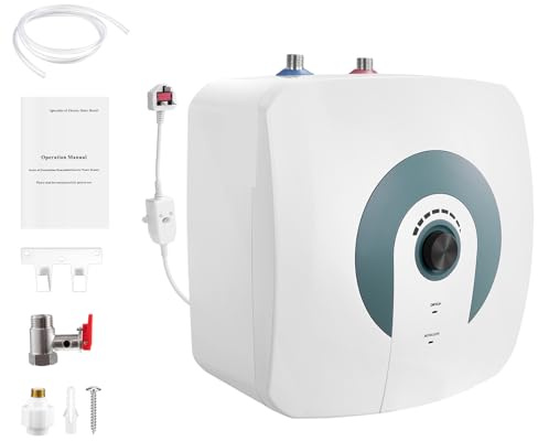 wowspeed 1500W Electric Water Heater, AC220V 15L Instant Water Heater, IPX4 Under Sink Tankless Electric Water Heater Suitable for Showers, Water Heat for RV Kitchen Bathroom