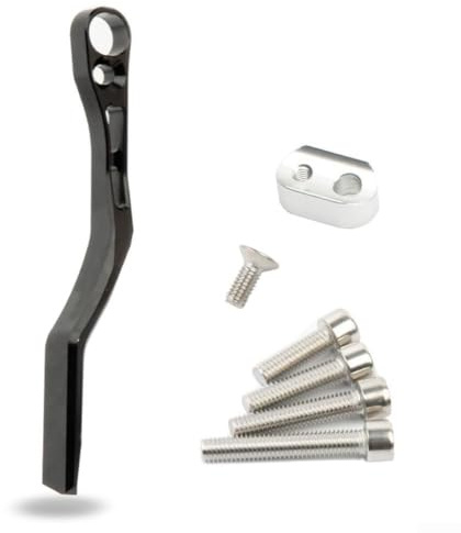 Bike Chain Catcher, Chain Guide Drop Catcher Keeper Deflectors For 39-53T 34-50T Road Bike Dual Chainring ﻿-1* Bike Chains Catchers, 1* Gasket, 5* Screws (Black)