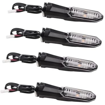 UIFCOG Piloto intermitente Luz Intermitente Para Motocicleta Para KAWASAKI ER-6N ER-6F ER6N ER6F ER 6N ER 6F 2009-2016 Señalizador De Giro(Claro,4pcs)