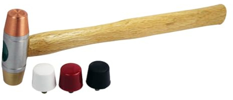 SE 5-IN-1 Dual Interchangeable Hammer - Threaded Copper, Brass Faces - 9-inch Gunsmithing Hammer - 8355HH