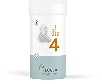 PFLÜGER Schüßler-Salz Nr. 4 Kalium chloratum D6, 400 Tabletten | Das Salz der Schleimhäute, Schüssler Salze im praktischen Dosierspender, glutenfrei, Arzneimittel