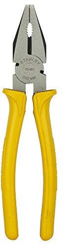 STANLEY 70-461 - Alicates combinados de acero resistente de 8 pulgadas, manga de un solo color