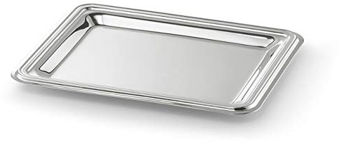 Varotto & Co. Vassoio Piccolo Rettangolare Placcato Argento Stile Inglese in Ottone Argentato Made in Italy cod.SIL-00465 cm 14,5x11,5x0,5h
