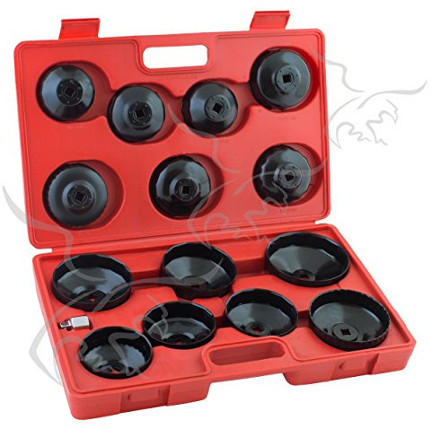 LLAVES Y CAZOLETAS PARA EXTRAER FILTROS DE ACEITE 16 PIEZAS