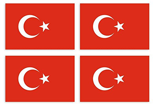 Kiwistar Aufkleber 4,5 x 3 cm Türkei - Land Staat Autoaufkleber Flagge Länder Wappen Fahne Sticker Kennzeichen - Auto - Fahrrad - LKW