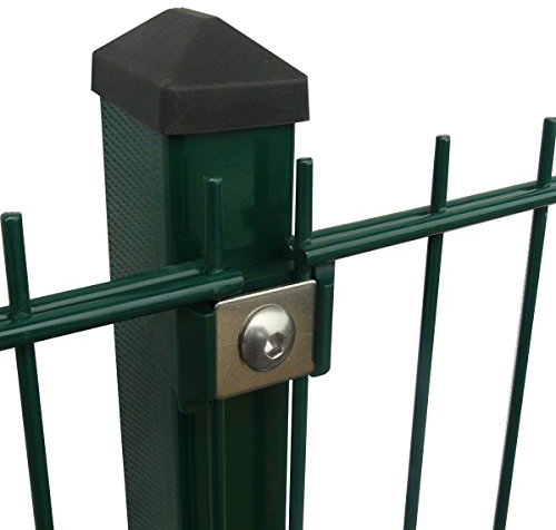 Doppelstabmattenzaun Höhe 1,83 m komplett Set 10 bis 40 m Anthrazit + Moosgrün (12,5 m, Moosgrün RAL 6005)