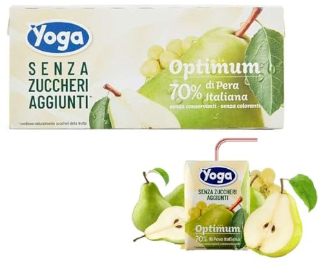 Yoga Succo Optimum Pera Italiana con Vitamina C 8 Confezioni da 3 x 200 ml