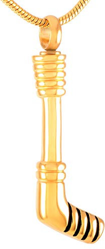 KBFDWEC 316L Edelstahl Hockeyschläger Feuerbestattung Schmuck Halten Asche Memorial Urn Anhänger