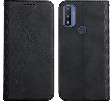KOUYI Funda para Motorola Moto G Pure, PU Cuero Flip Folio Carcasa [Magnético][Soporte Plegable][Ranuras para Tarjetas],Capa Tipo Libro Flip Case Wallet,Antigolpes Cover (Negro)