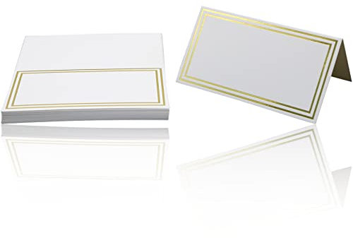 Wedding Place Cards, Wedding Name Place Cards 20Pcs Blank Table Name White Blank Tent for Table Setting Christmas Halloween Party Dinner Reception