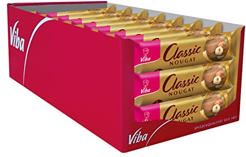 Viba Classic Nougat Jumbo 3er Pack Vorratspack 24 x 150 g – Original Haselnussnougat seit 1920 – 72 Nougatstangen mit zartem Schmelz