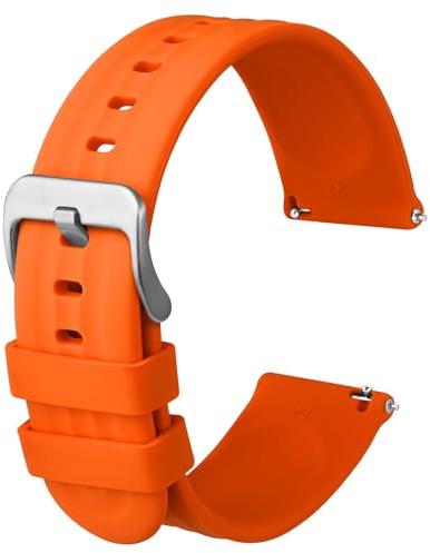 Anbeer Silikon Uhrenarmbänder für Herren Damen, Ersatzarmband aus Gummi mit Schnellverschluss 18mm 19mm 20mm 21mm 22mm, Extra Lang