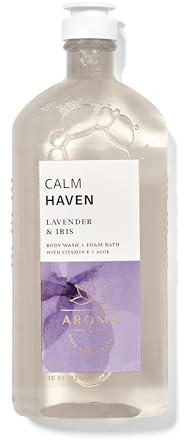 Bath & Body Works Calm Haven Lavender Iris Body Wash & Foam Bath, 10 Fl Oz