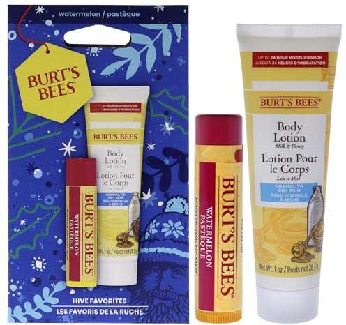 Burts Bees Hive Favorites Watermelon Gift by Burts Bees – 2 Stück Watermelon Lip Balm, 1oz Body Lotion