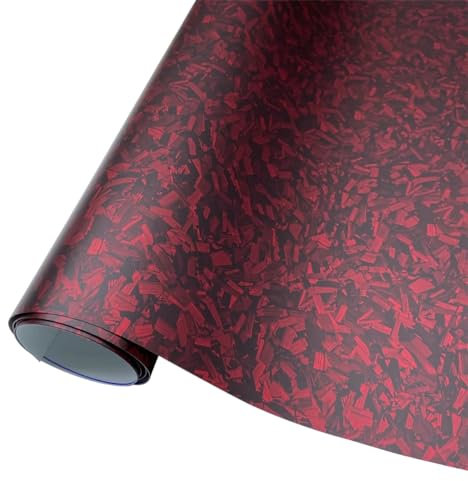 Cozylkx Geschmiedete Carbonfaser-Vinylfolie, 50 cm x 152 cm, Motorrad-Fahrrad-Aufkleber, Vinylfolie, Abziehen Und Aufkleben, Autolack-Schutzfolien