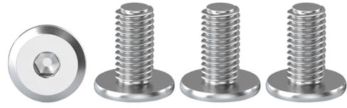 Drenky Vis à Tête Cylindrique à Six Pans M4 X 10 mm - Boulons à Tête Plate Hexagonale en Acier Inoxydable A2 V2A - Lot De 20