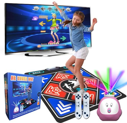 YRPRSODF Dansmatta för barn och vuxna, TV-dansmattor med HD-kamera, plug-and-play, dansmatta för flickor, danspadspel för träning, presenter till flickor pojkar i åldern 3+