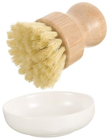 MAGICLULU Kitchen Cleaning Brush Wood Handle Pot Brush for Stove and Dish Scrubbing for Kitchen Sink and Cookware Cleaning