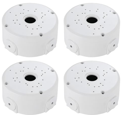 Lot De 4 Boîtes de Jonction pour Caméra, Boîte de Jonction Caméra, Boîte de Jonction Universelle pour, Boîte de Montage pour Appareil Photo, Boîte de Montage de Caméra De Sécurité Montage De