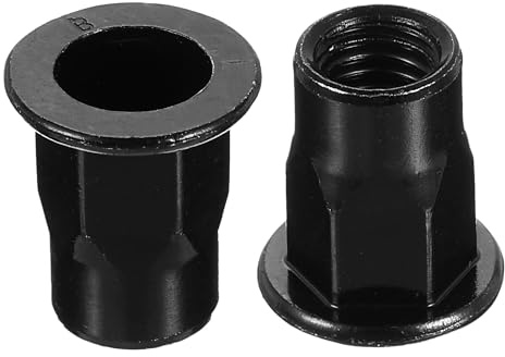 QUARKZMAN Dadi Rivettati M8 con Filettatura a Metà Esagonale in Acciaio al Carbonio Testa Piana Dadi Filettati 20Pz