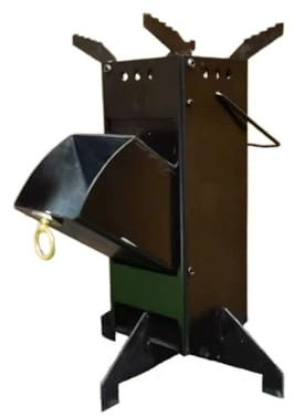 HACSYP Tragbarer Raketenofen, verbesserter Mini-Holzofen, geeignet for Kochutensilien, Camping-Holzofen aus Edelstahl for Kochen im Freien