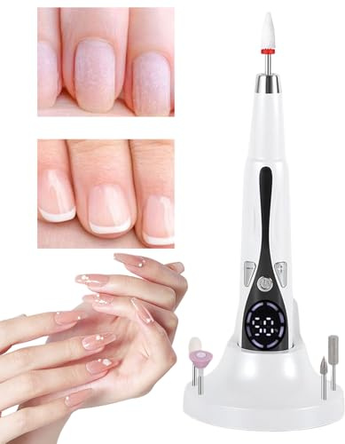 Pulidor de uñas eléctrico – 3 modos ajustables con pantalla LED | Herramienta de manicura inalámbrica recargable | Brillo y pulidor de uñas para uñas de calidad de salón en casa