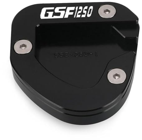 VQLDPX Motorrad Seitenständer Fußpolster Für Suzuki GSF1250S GSF 1250 S 1250 S Bandit 2007-2016 Extender Ständerplatte Motorradständer Platte Verbreiterung(Schwarz,X-3)