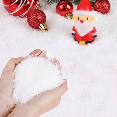 SULOLI 100g Fiocchi di Neve Artificiali,Fiocchi di Neve Finti per Decorazione Albero di Natale e Invernale