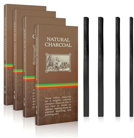 XMDROU 36 Stück Zeichenkohle, Kohlestifte Zeichnen Natürlich Kohlestifte zum Zeichnen Charcoal Pencils Zeichenkohle aus Weidenholz für künstlerische Arbeiten, Skizzen