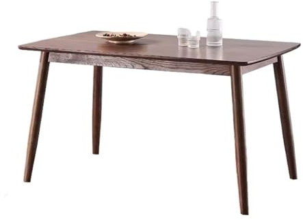 Table de Salle à Manger Table À Manger Nordique Simple en Bois Massif, Couleur Noyer, for Petit Appartement, Maison, Rondins