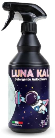 Anticalcare LUNA KAL | Spray Scioglicalcare Concentrato per Bagno e Cucina, Vetro Doccia, Rubinetti e Piastrelle | Rimuove Calcare e Residui di Sapone – 750 ml