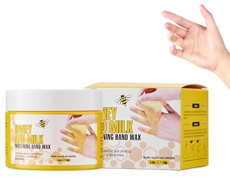 Cera Di Latte Di Miele 150g, Maschera per Le Mani in Cera Di Latte Al Miele, Crema Idratante Profonda Al Latte, Idratante, Esfoliante