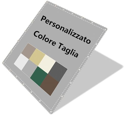 Vela Ombreggiante Personalizzata Rettangolare Impermeabile Tenda da Sole per Esterno Personalizzabile Vele Ombreggianti Telo Parasole con Occhiellato Protezione UV Tenda a Vela per Giardino Terrazza
