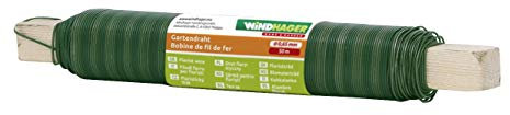 Windhager Gartendraht, Bindedraht, Pflanzendraht, Blumendraht, Wickeldraht, 50m x 0.65mm, Grün