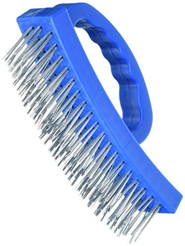 Silverline 250554 Drahtbürste mit D-Griff 4-reihig , Blau