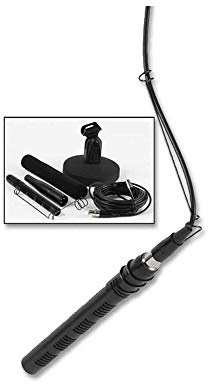 Mini Shotgun Condenser Microphone - Overhead Hanger Desktop Bases