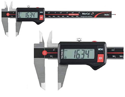 Digital Messschieber IP67 Mahr 150 mm MarCal 16 EWR 4103300 mit rundem Tiefenmaß Datenausgang: nein