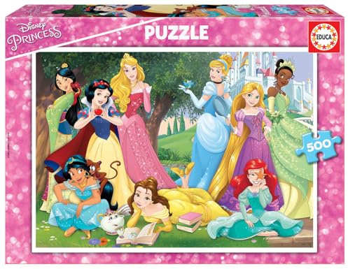 Educa - Puzzle da 500 pezzi per adulti e bambini | Disney Princess | Pezzi perfettamente finiti e sicuri per i bambini | Misura montata: 48 x 34 cm | Da 11 anni (17723)