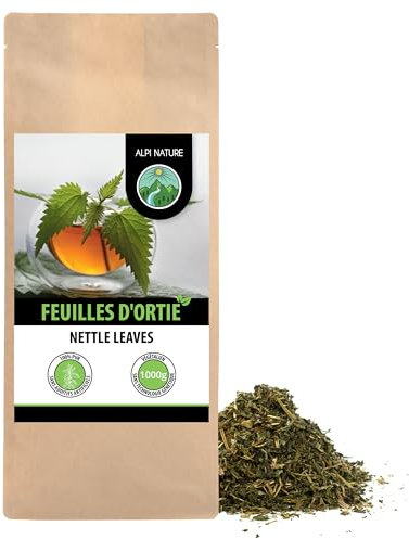 Alpi Nature Ortie Tisane 1kg, Feuilles d'Ortie Séchées et Coupées pour Thé, Urtica dioica
