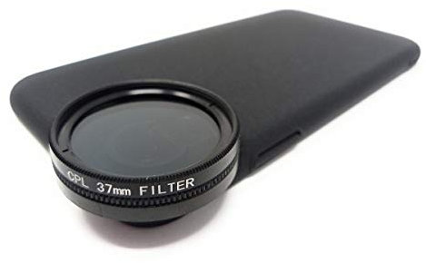 SYSTEM-S CPL Filtro polarizador Circular de 37 mm Negro con Funda para iPhone XR