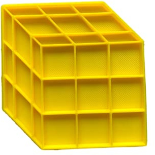 The Cookie Cutter Hub 10cm Rubik's Cube Cookie Cutter and Matching Embosser for Cookies Biscuits Clay Baking Decoration