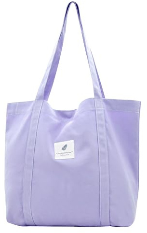 TeeYee Damen Stofftaschen Tote Tasche Einfarbige Leicht Umhängetasche | Beach Bag,Große Kapazität Shopper für Bücher,Handbag für Alltag,Einkaufstasche für Mädchen,Student