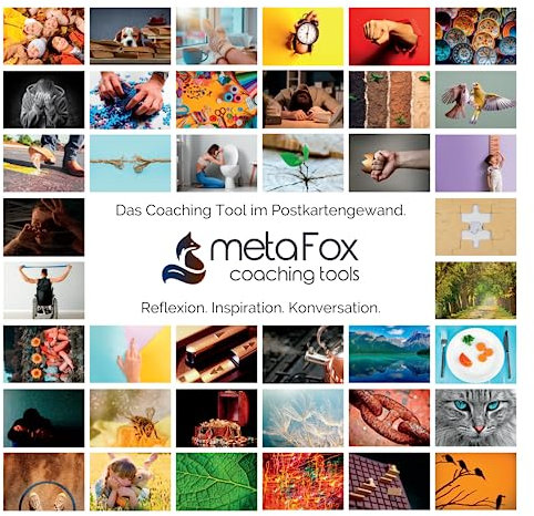 metaFox - Gefühlspalette - 52 Bildkarten mit Fragen zum Erkennen von Gefühlen, in Gruppentherapie und Workshops - als Coachingkarten, Achtsamkeitskarten, Motivationskarten und Gefühlskarten
