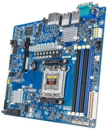 Gigabyte MC13-LE1 Sockel AM5 Micro-ATX AMD Ryzen 7000 Series DDR5 Ungepufferte ECC/Ungepufferte Dual-Kanal-ECC- 2 x 10GbE LAN-Ports. Bulk