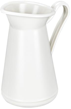 Ideen mit Herz Pichet décoratif, en plastique, blanc à décorer, 16,4 x 13,9 x 9,5 cm