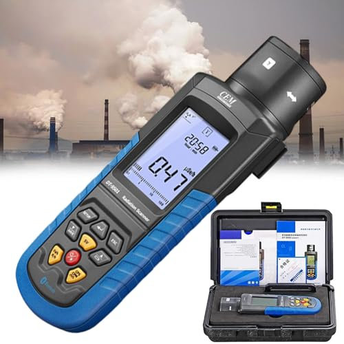 Digital Radiation Detector, Geiger Counter with LCD Backlit Display, Handheld for Electric & Magnetic Field Safety Monitoring