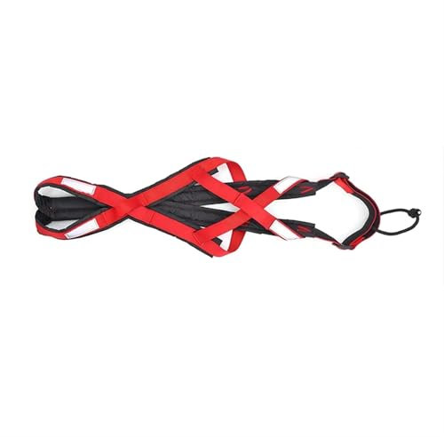 Schlittenhunde-Zieh-Leine fürs Auto, wasserdicht, nachtreflektierend, Brustgeschirr for Hunde, gewichtete Rallye-Weste for große Hunde, Trainingszubehör for Haustiere Hunde Zuggeschirr X Back(Red,Ches