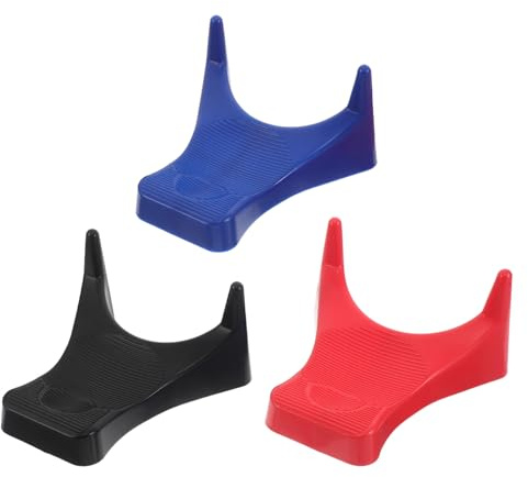GALPADA 3 Soportes de Rugby para Patear Soporte Estable para Balones de Fútbol Americano Kit de 3 Piezas en Negro, Azul y Rojo Equipo de Entrenamiento Rugby para Práctica en Exteriores
